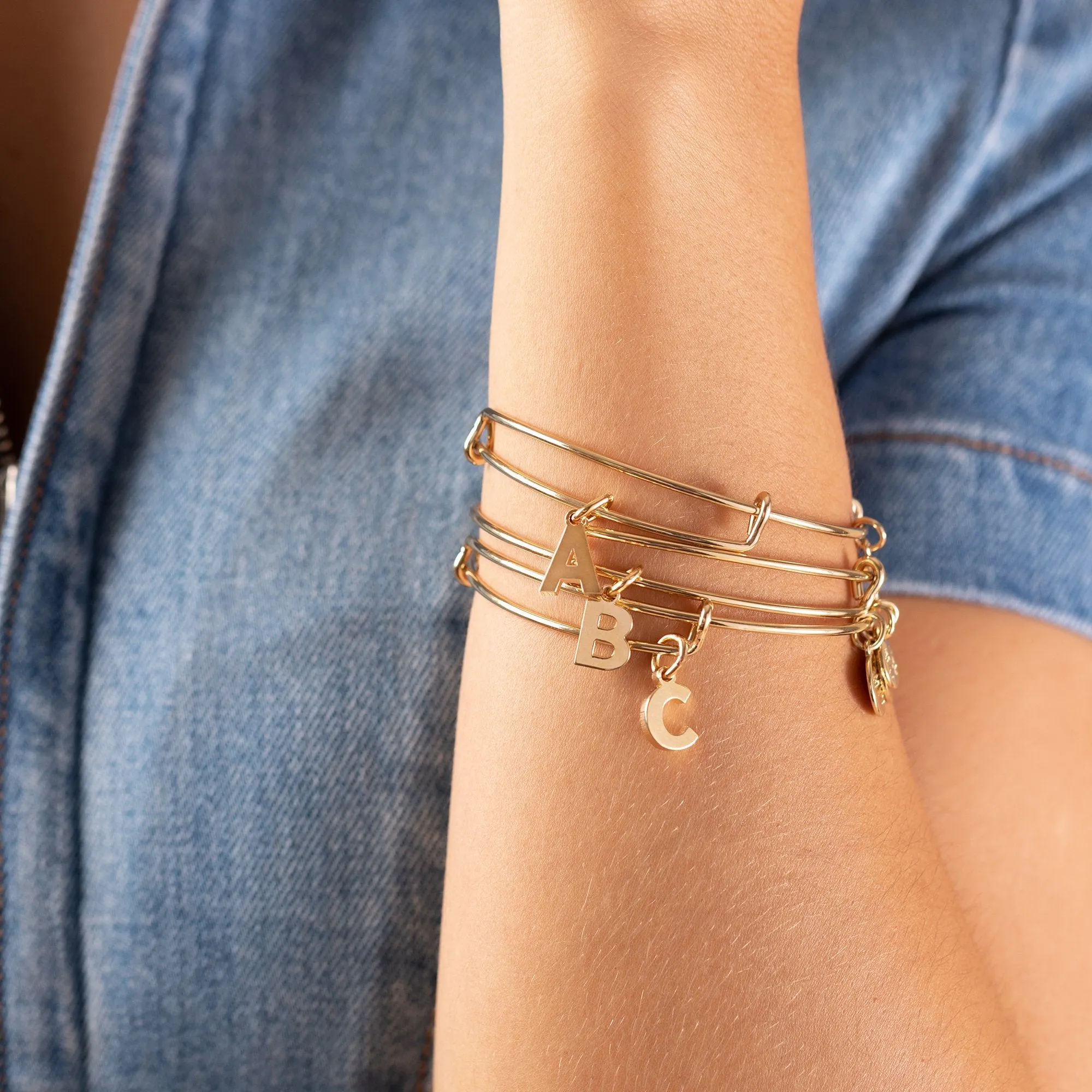 Initial Q Charm Bangle