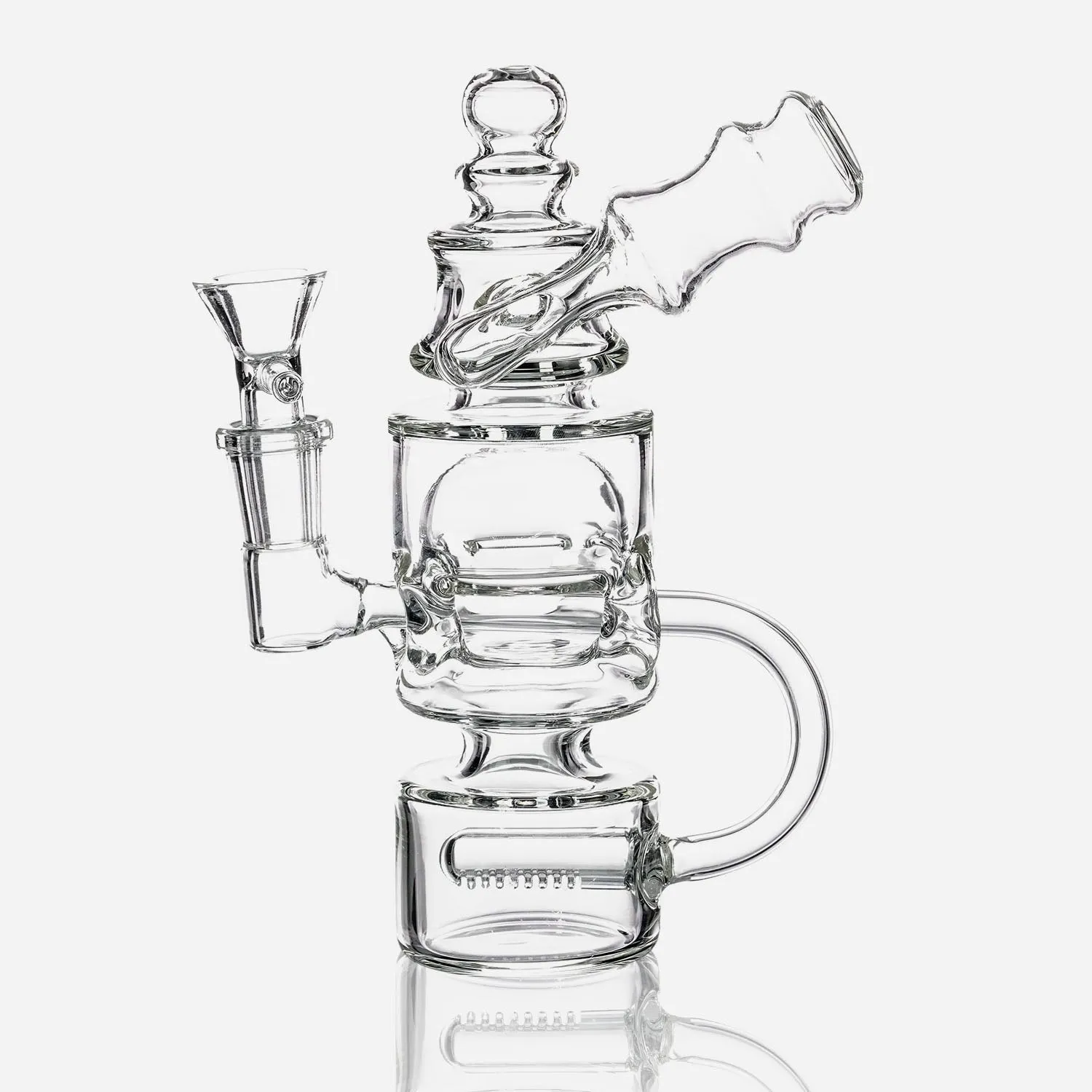 Inline Perc Recycler Water Pipe 6"