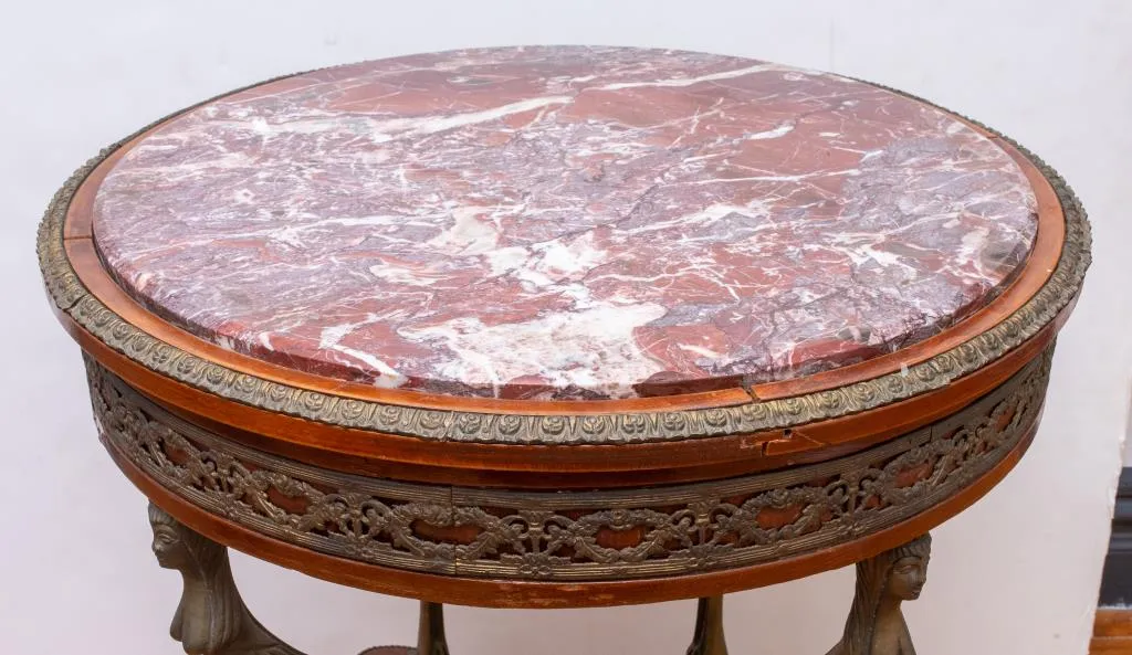 Italian Neoclassical Style Marble Top Center Table