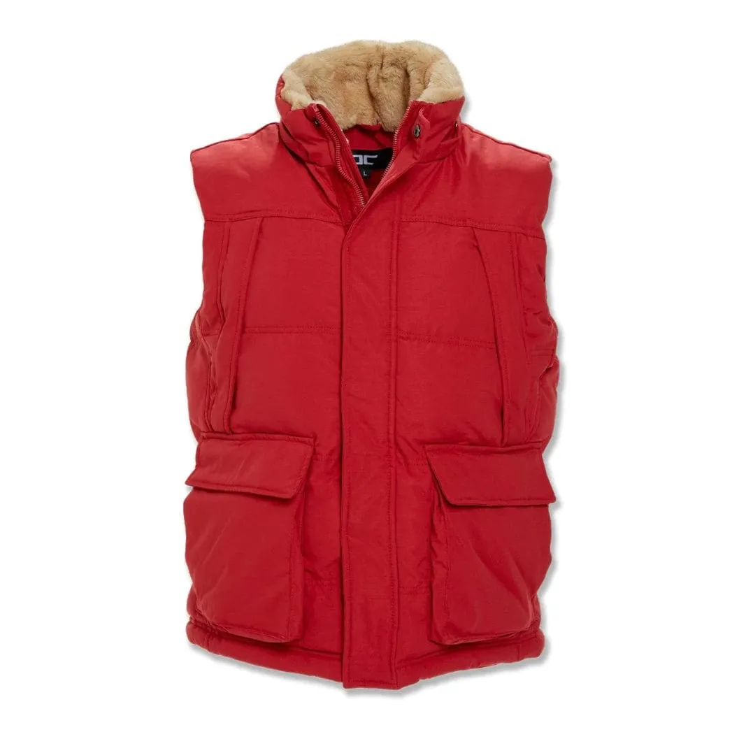 Jordan Craig Yukon Fur Lined Puffer Vest (Red) 9374V