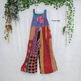 Kantha Boho Wide Leg Jumpsuit with Pockets