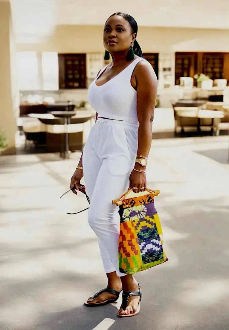 Kente and Batik blend tote