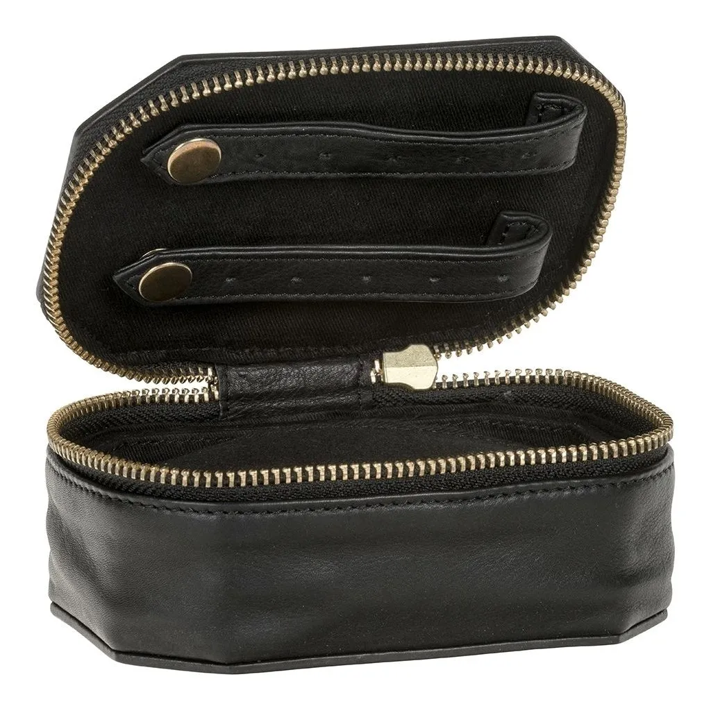 Large jewellery box in leather / 13040 - Black (Nero)