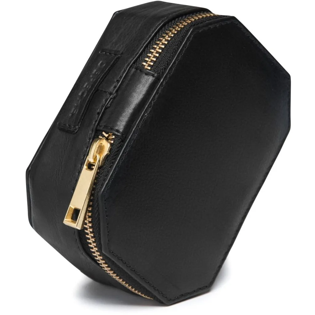 Large jewellery box in leather / 13040 - Black (Nero)