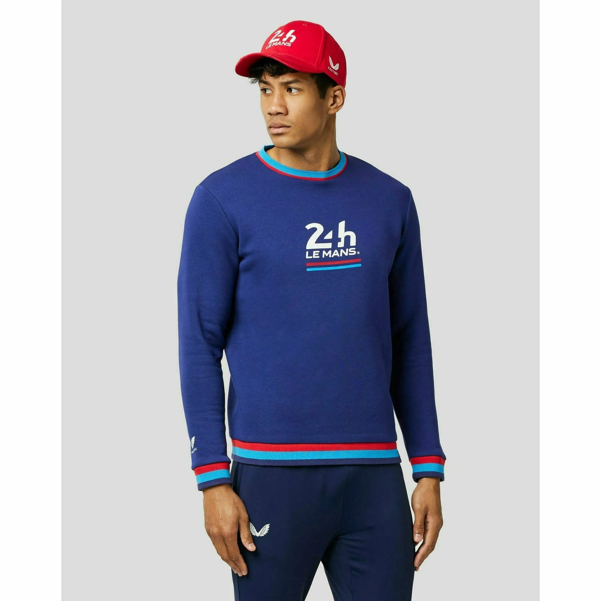 Le Mans 24 Hours Men's Heritage Large Logo Sweater- Navy