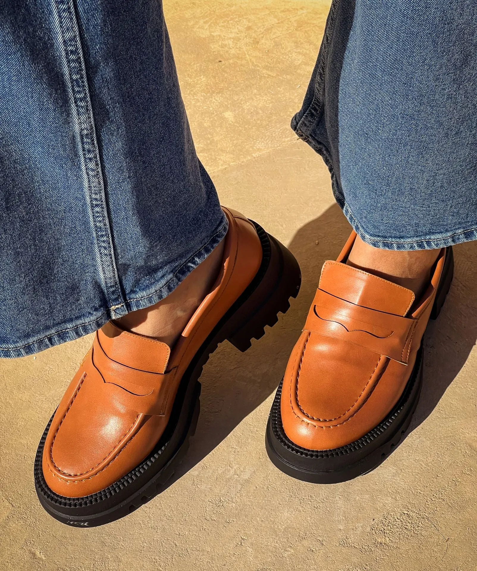 Leather Loafers Havane