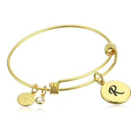 Letter R Charm Bangle, Halos & Glories