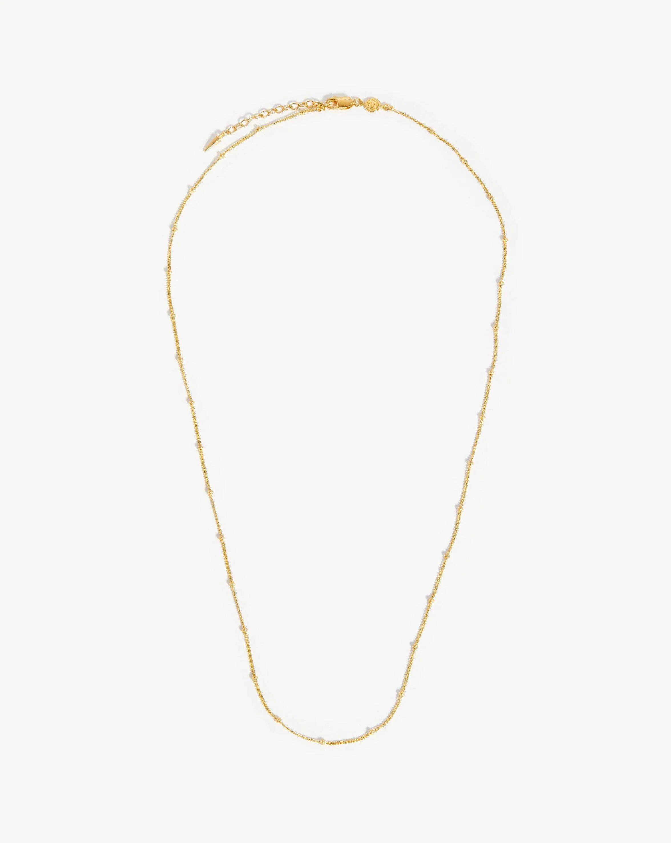 Long Bobble Chain Necklace | 18ct Gold Plated Vermeil