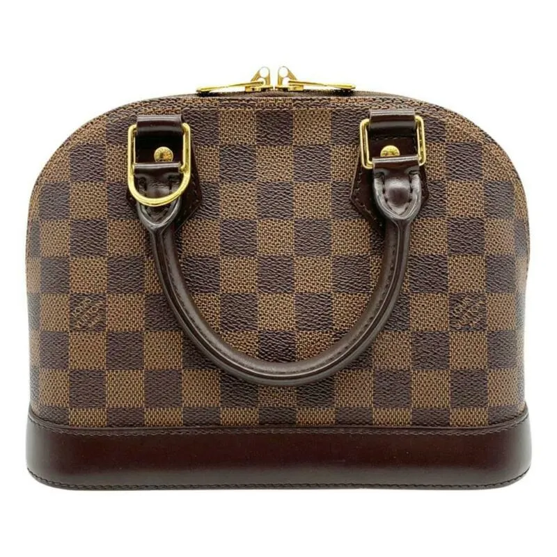 Louis Vuitton Alma Bb Brown Damier Ébène Canvas Cross Body Bag