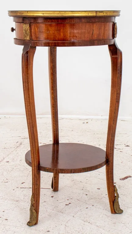 Louis XV Style Parquetry Round Gueridon Table