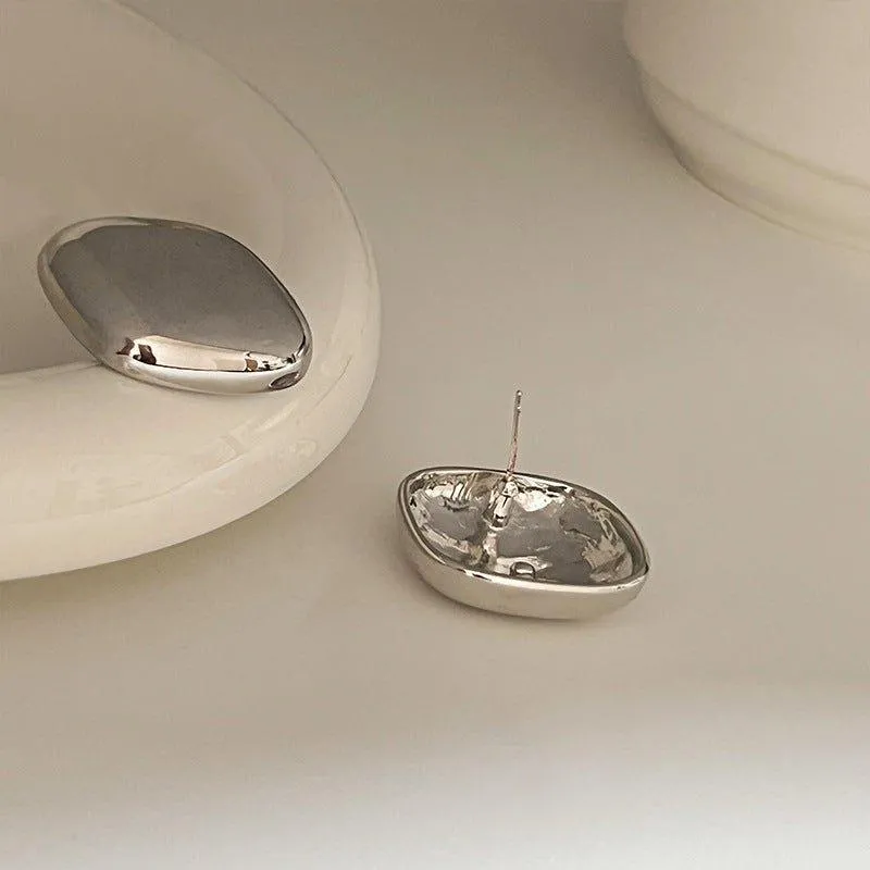 MAC096 925 sterling silver needle high-end French style earrings