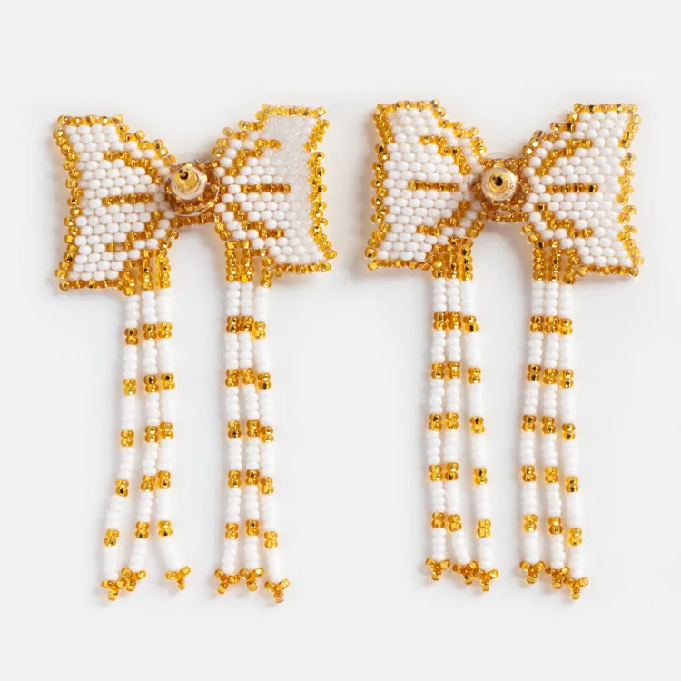 Marli Beaded Bow Earrings