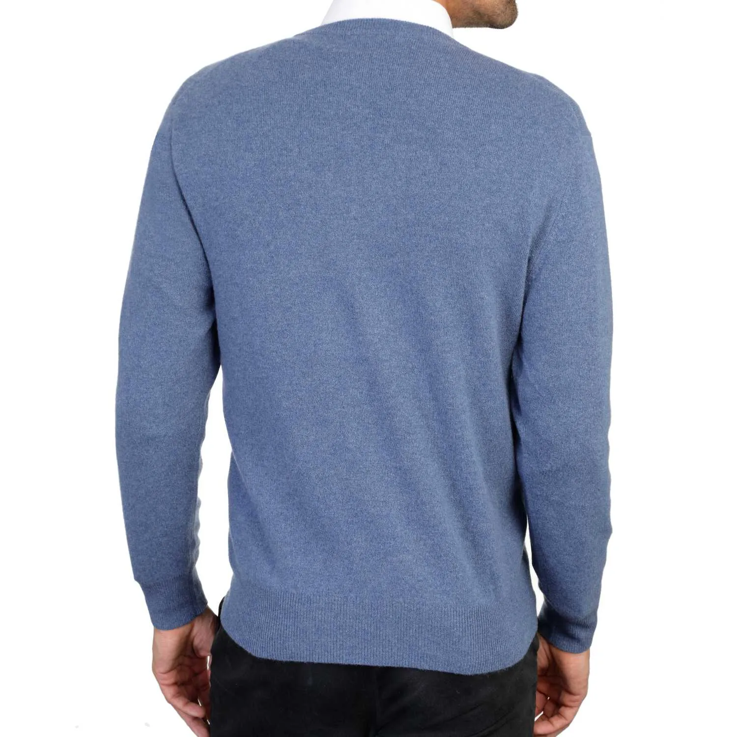 Mens Cashmere V Neck Jumper