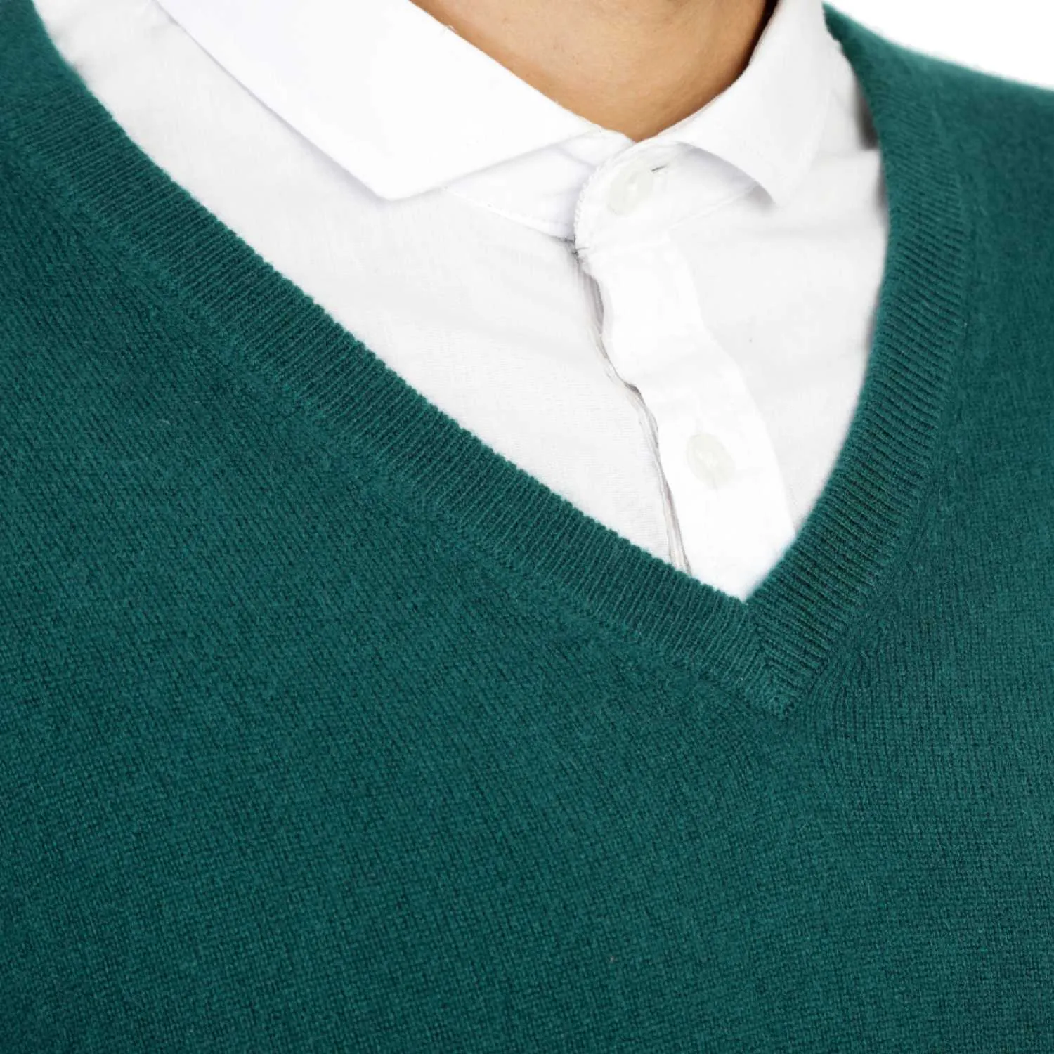 Mens Cashmere V Neck Jumper