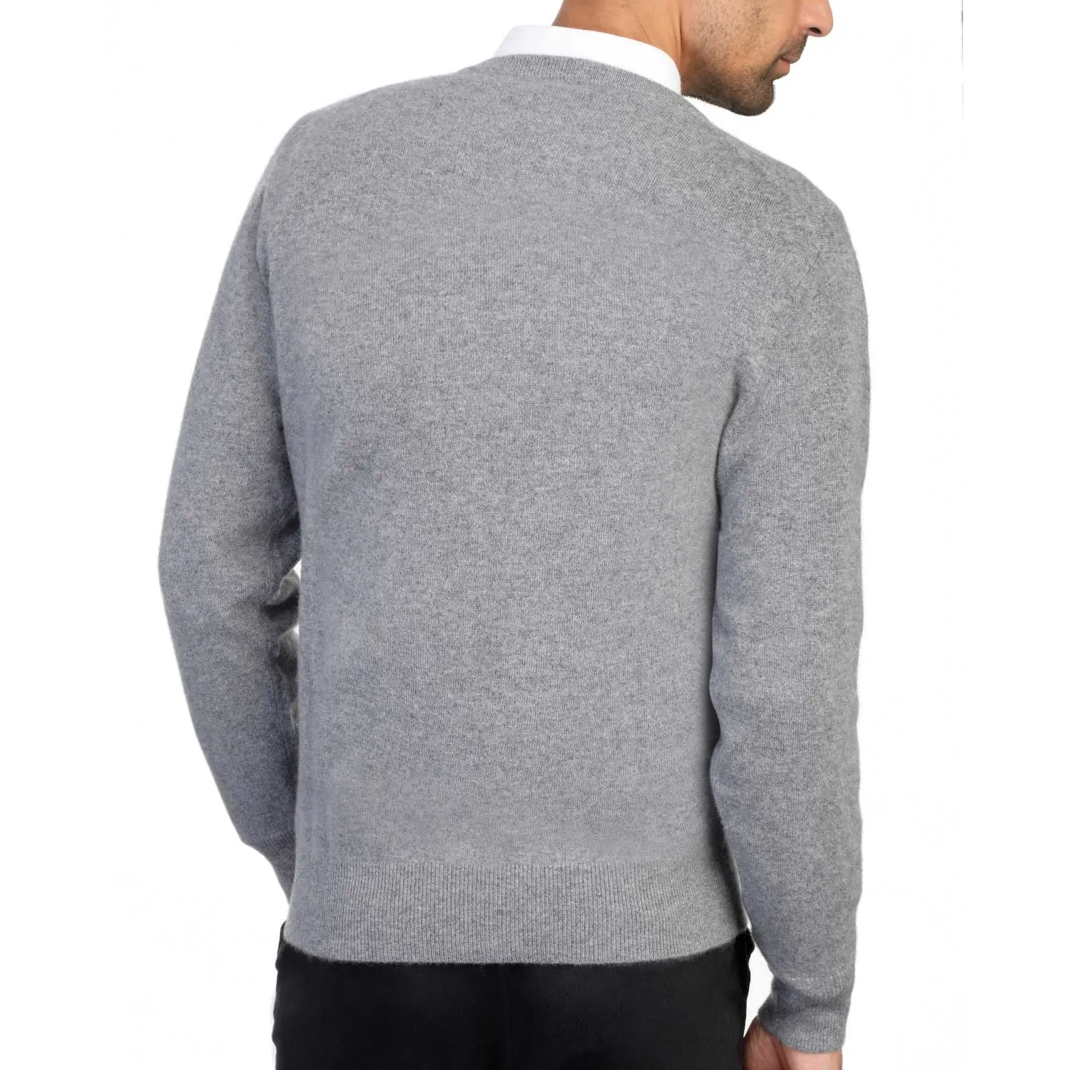 Mens Cashmere V Neck Jumper