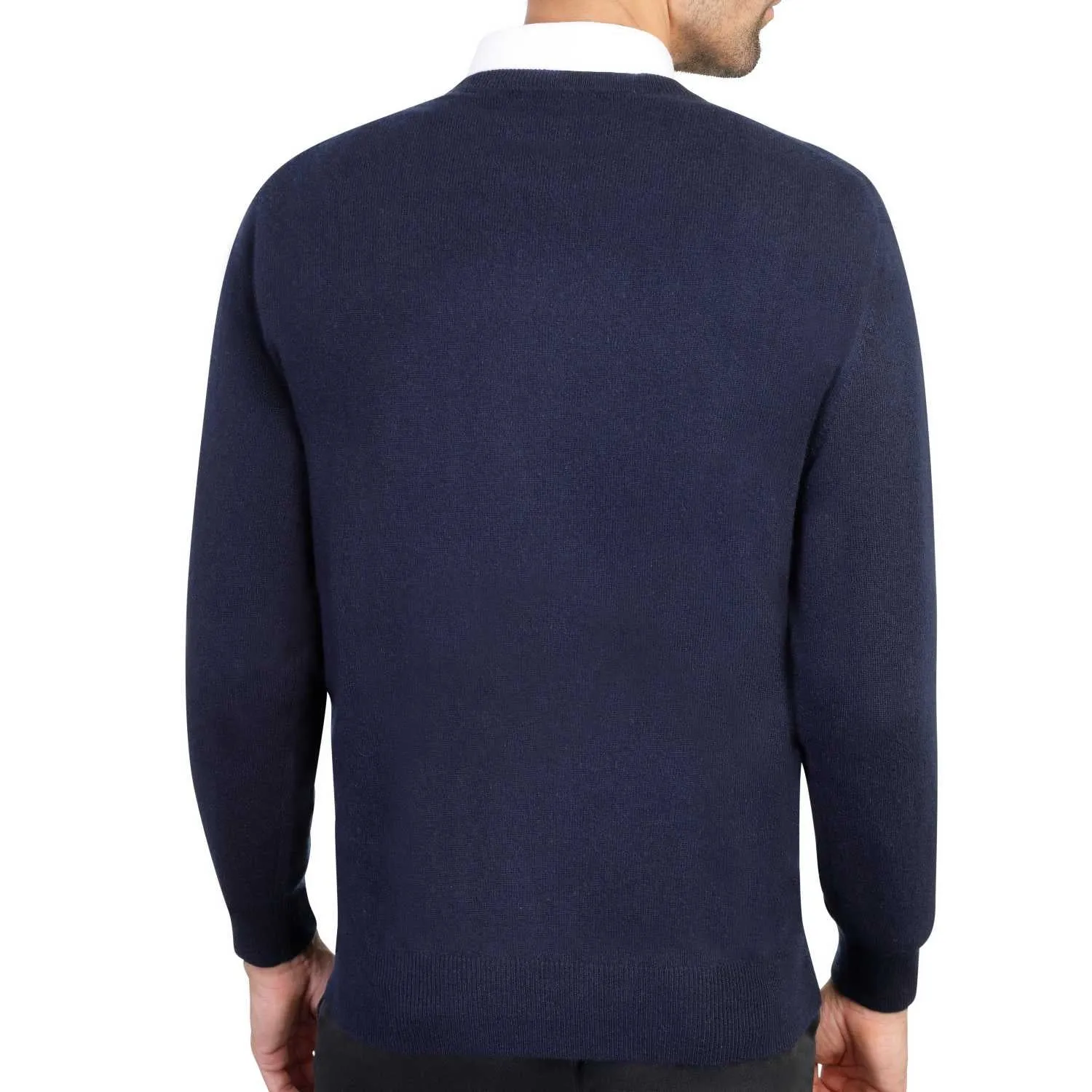 Mens Cashmere V Neck Jumper