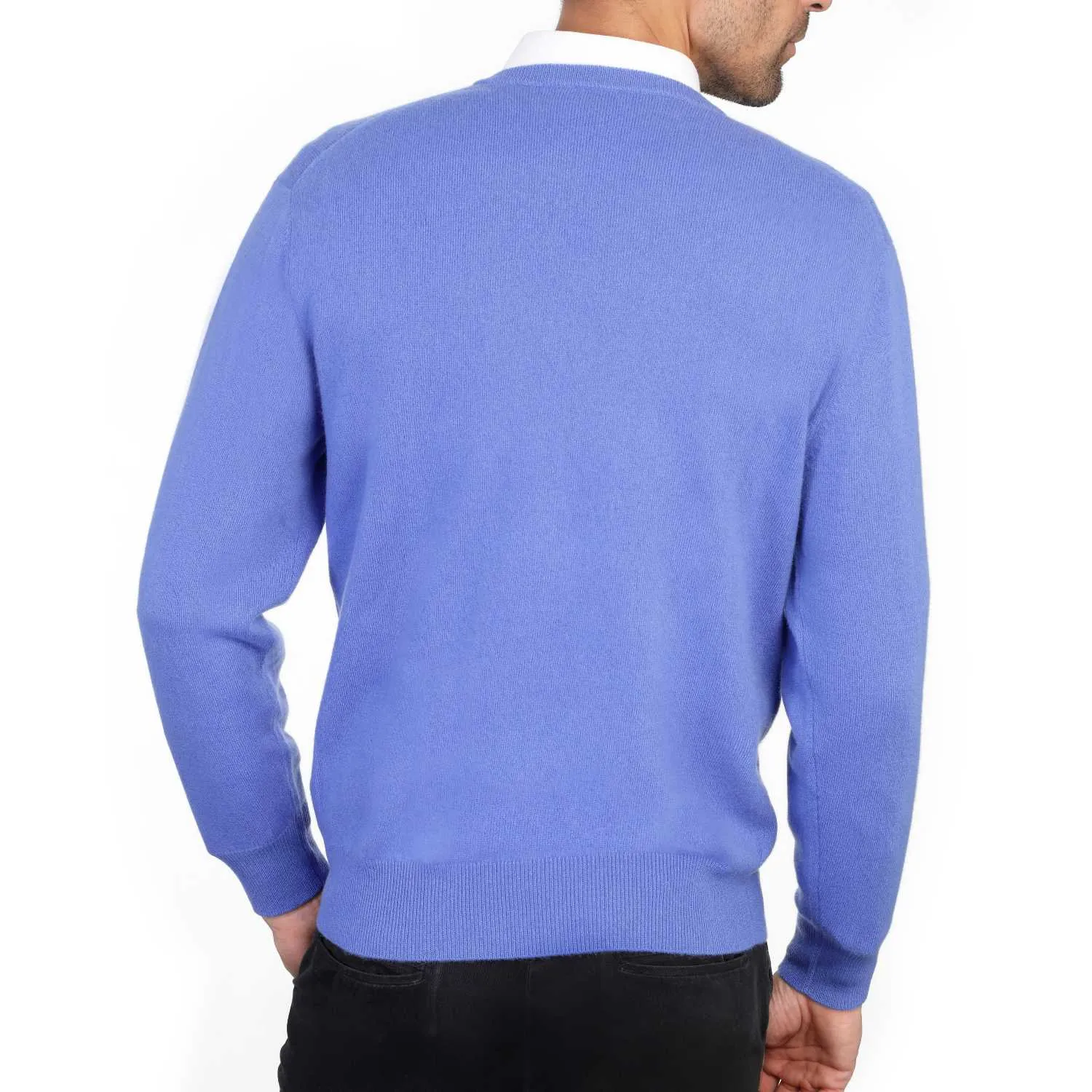 Mens Cashmere V Neck Jumper