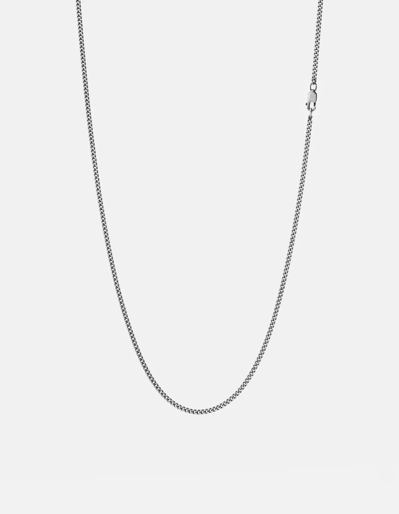 Miansai 2mm 24" Cuban Oxidized Sterling Silver Necklace