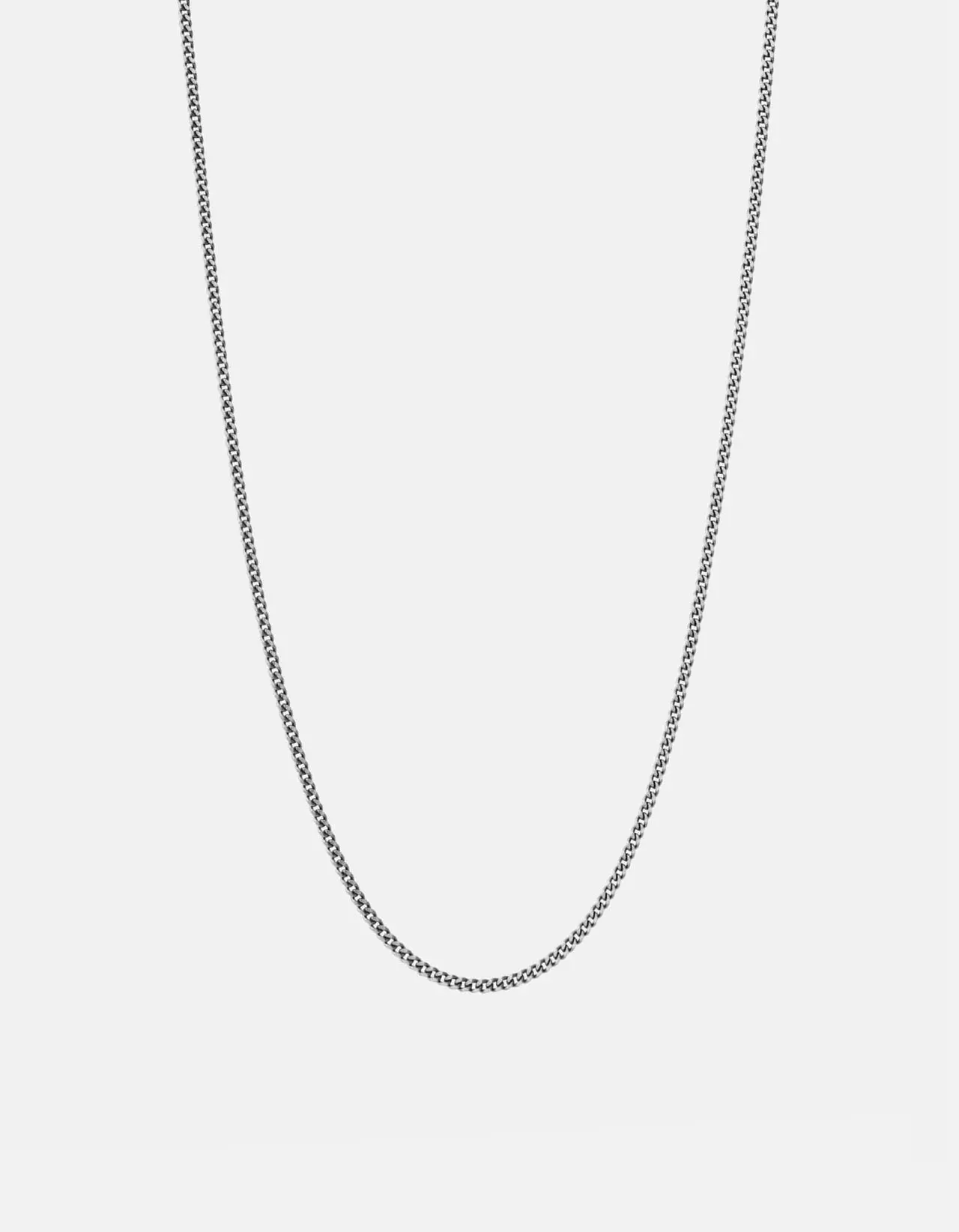 Miansai 2mm 24" Cuban Oxidized Sterling Silver Necklace