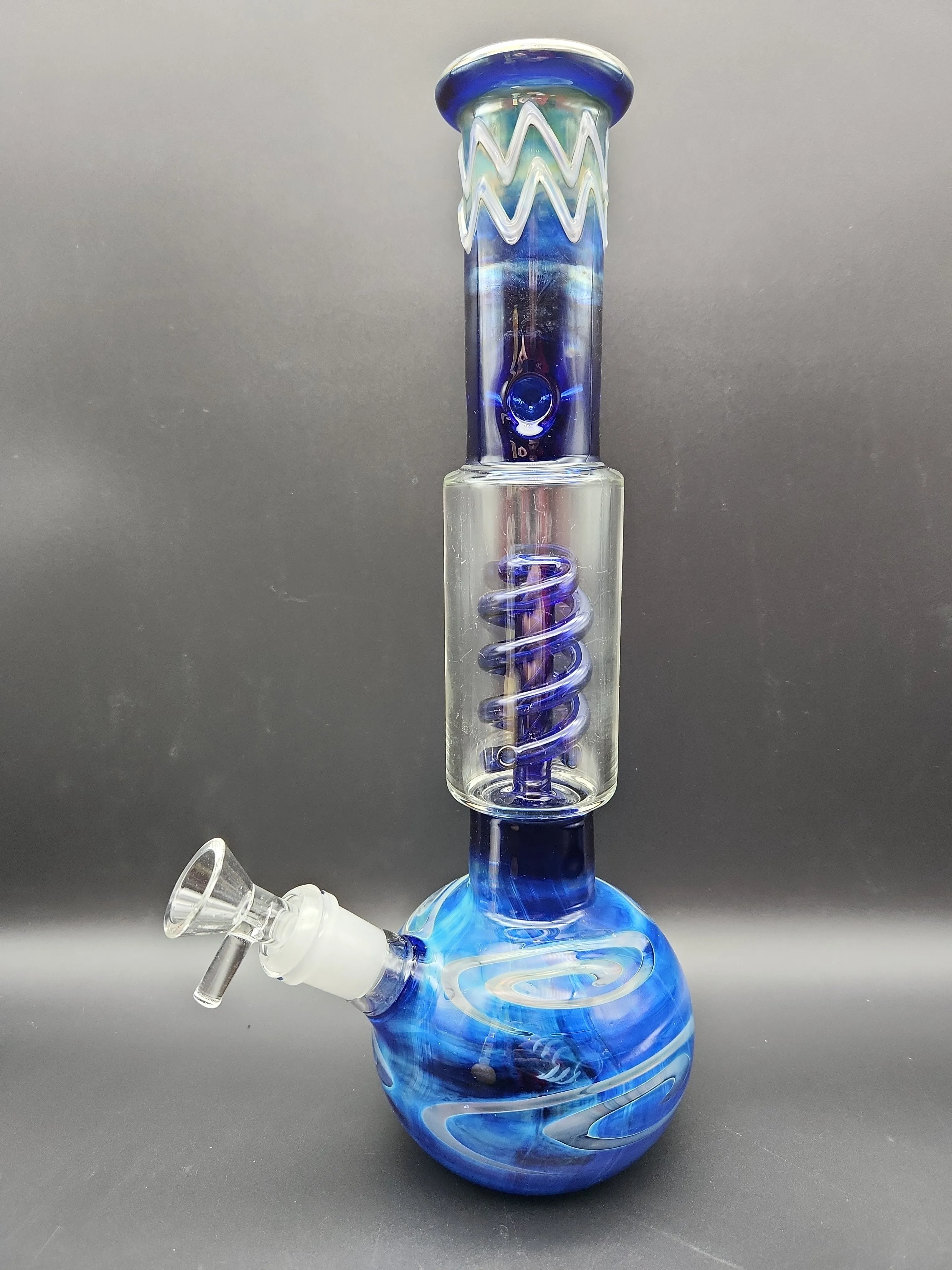 Milky Fade Water Pipe w/ Coil Perc | 11.75 |14mm