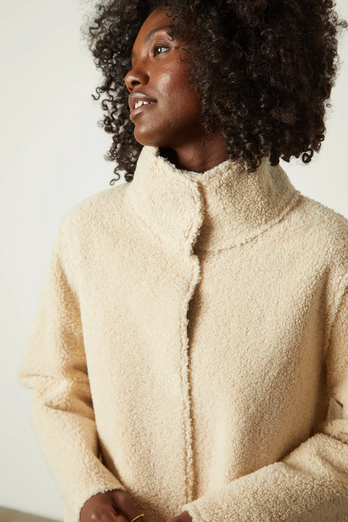 MIRABEL FAUX LUX SHERPA REVERSIBLE COAT