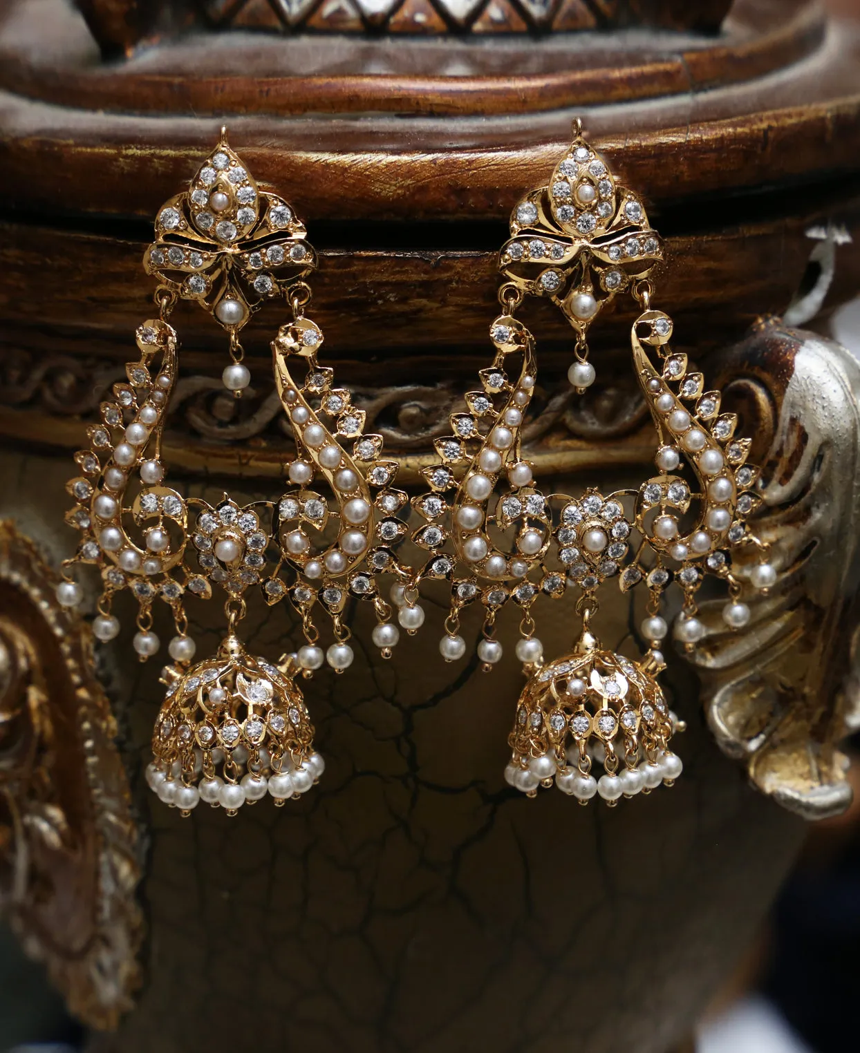 Nawabi Pearl Bali Jhumka