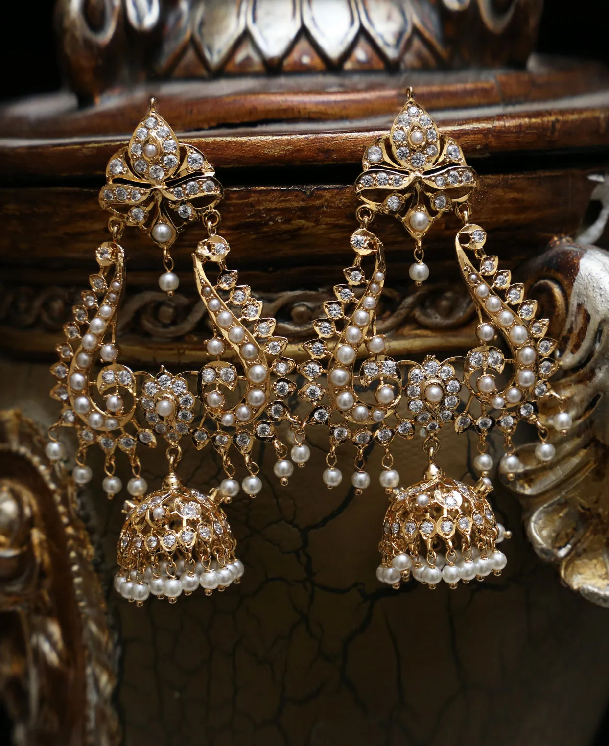 Nawabi Pearl Bali Jhumka