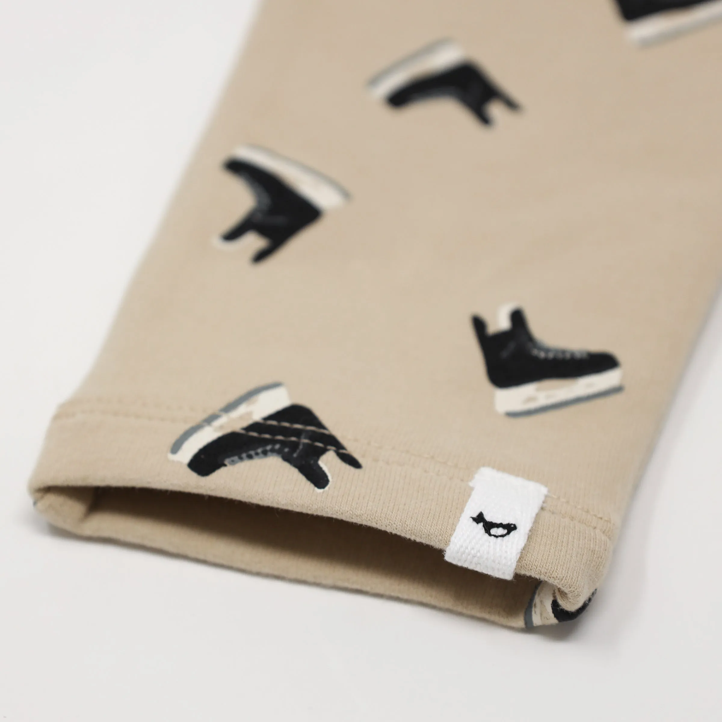 oh baby! Brooklyn Jogger Pants - Hockey Skate Print - Oat