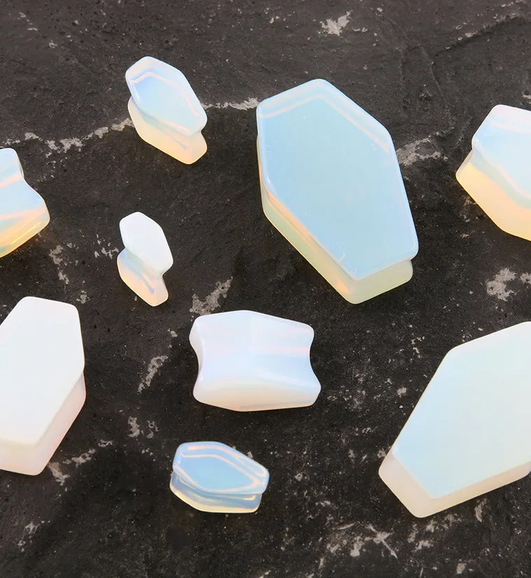 Opalite Glass Coffin Plugs