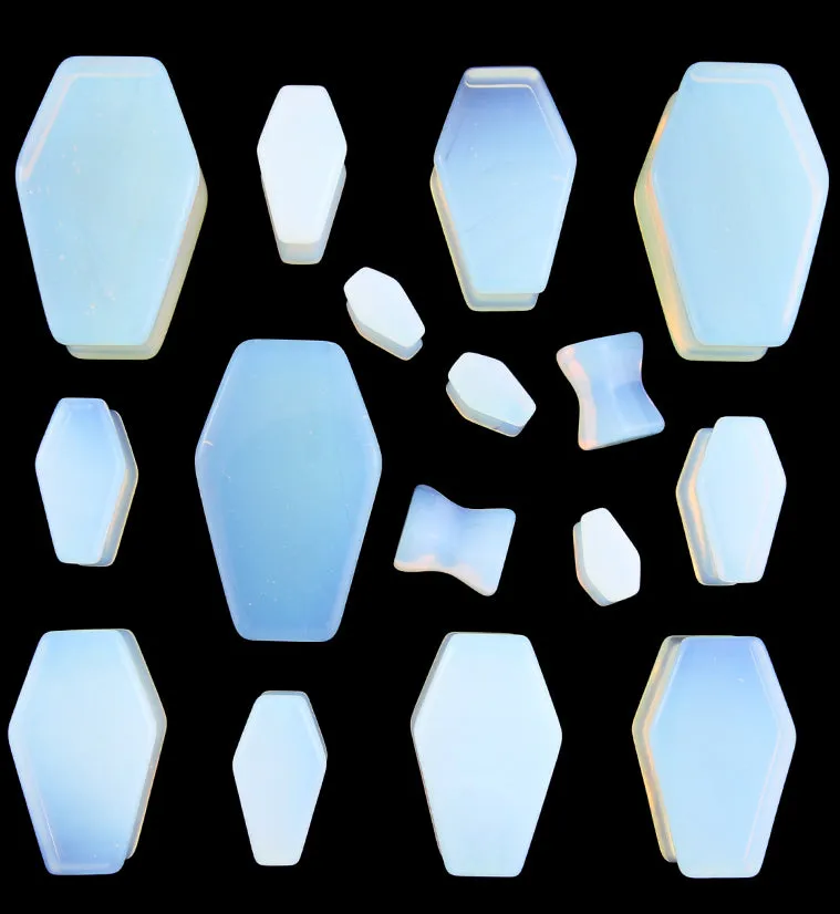 Opalite Glass Coffin Plugs