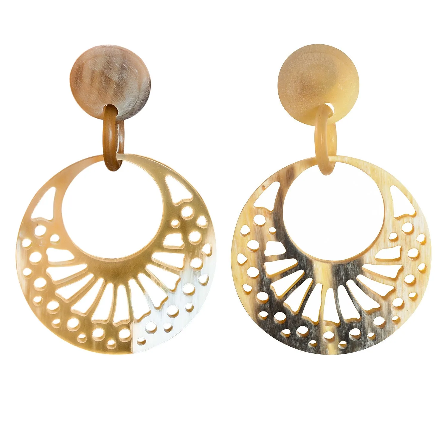 Organic Artisan Horn Earrings