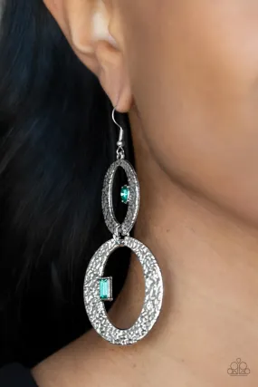 Paparazzi Earring ~ OVAL and OVAL Again - Green