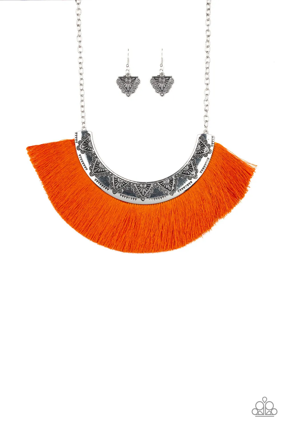 Paparazzi Necklace ~ Might and MANE - Orange Necklace