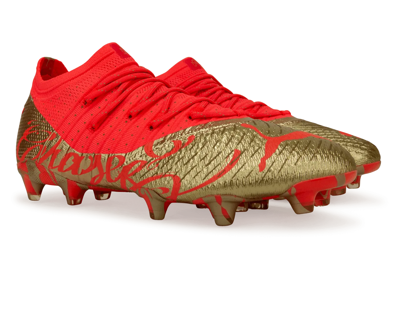 PUMA Men's Future 1.4 Neymar Jr FG/AG Fiery Coral/Gold