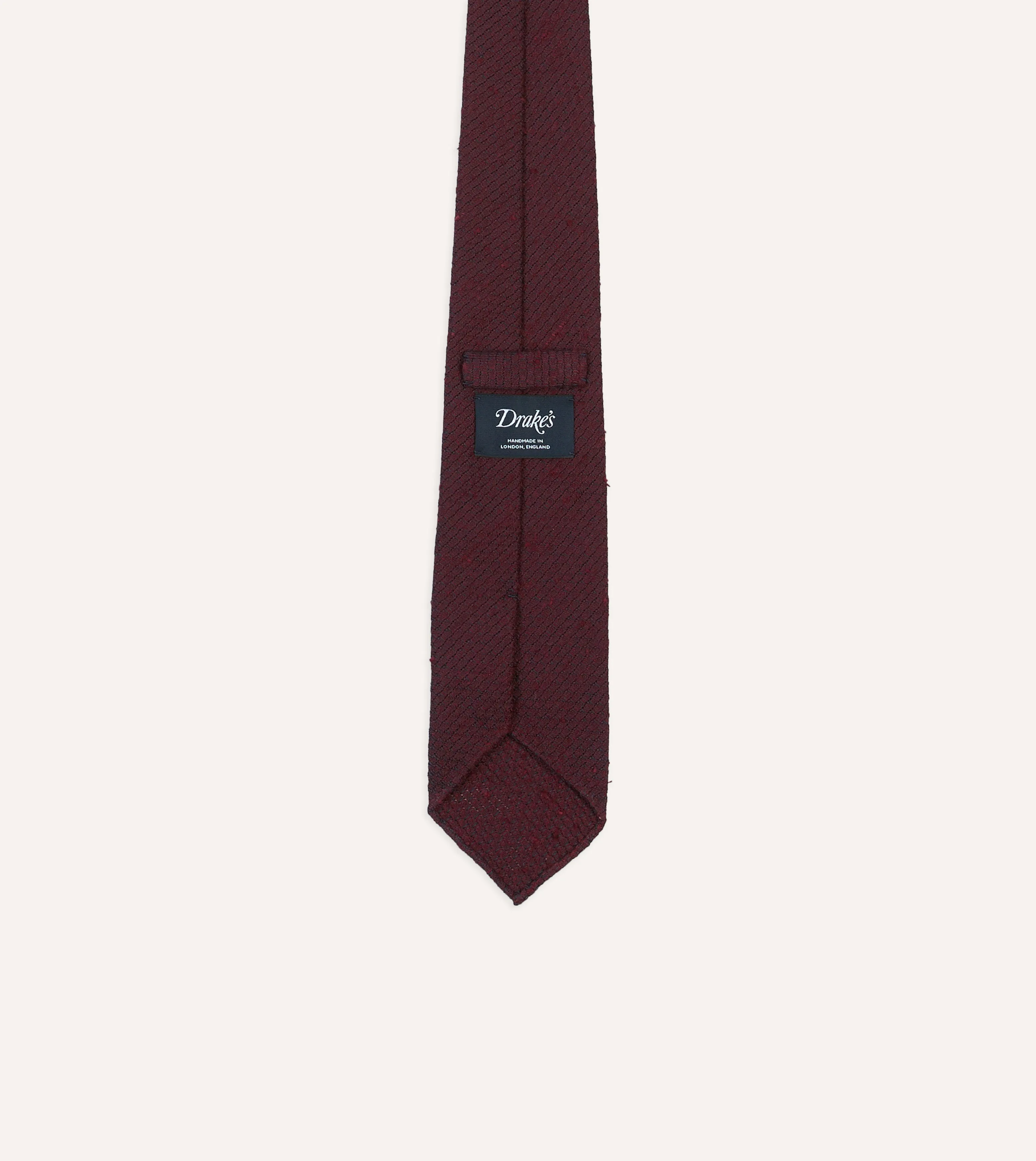 Red Shantung Silk Hand-Rolled Tie