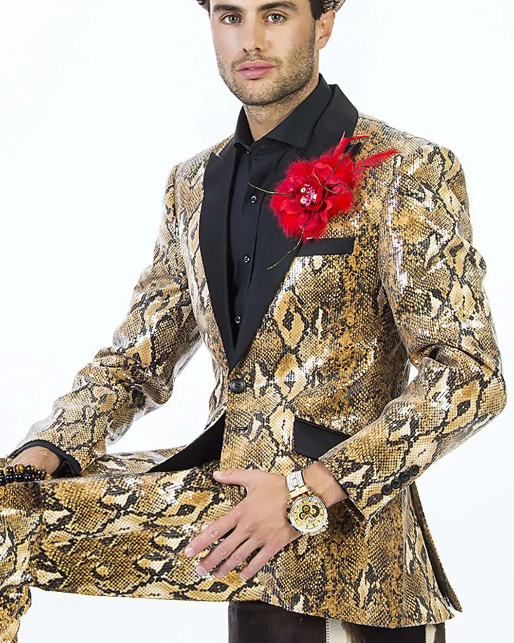 Sequin blazer mens - Snake - Tuxedo - Prom - Wedding