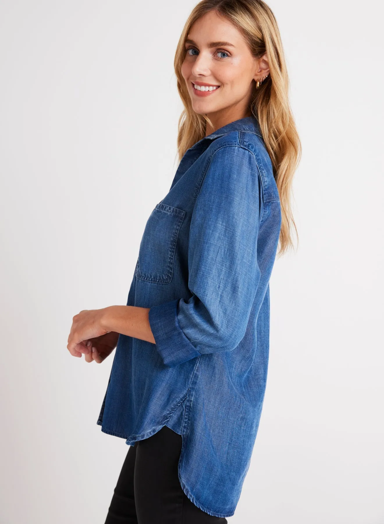 Shirt Tail Button Down - Moonlit Haze Wash