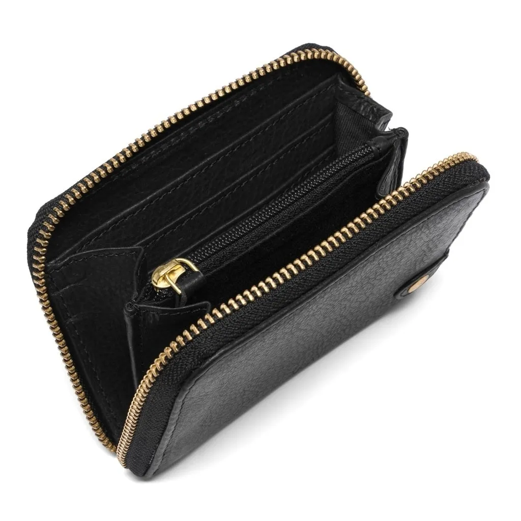 Small simple wallet in soft leather / 14194 - Black (Nero)