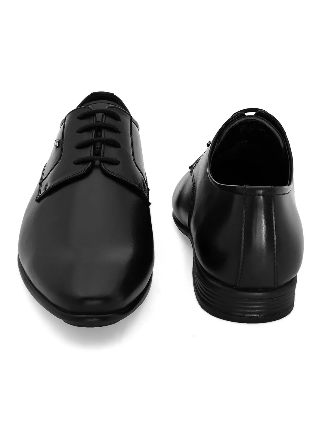 Solemn Black Derby Shoes