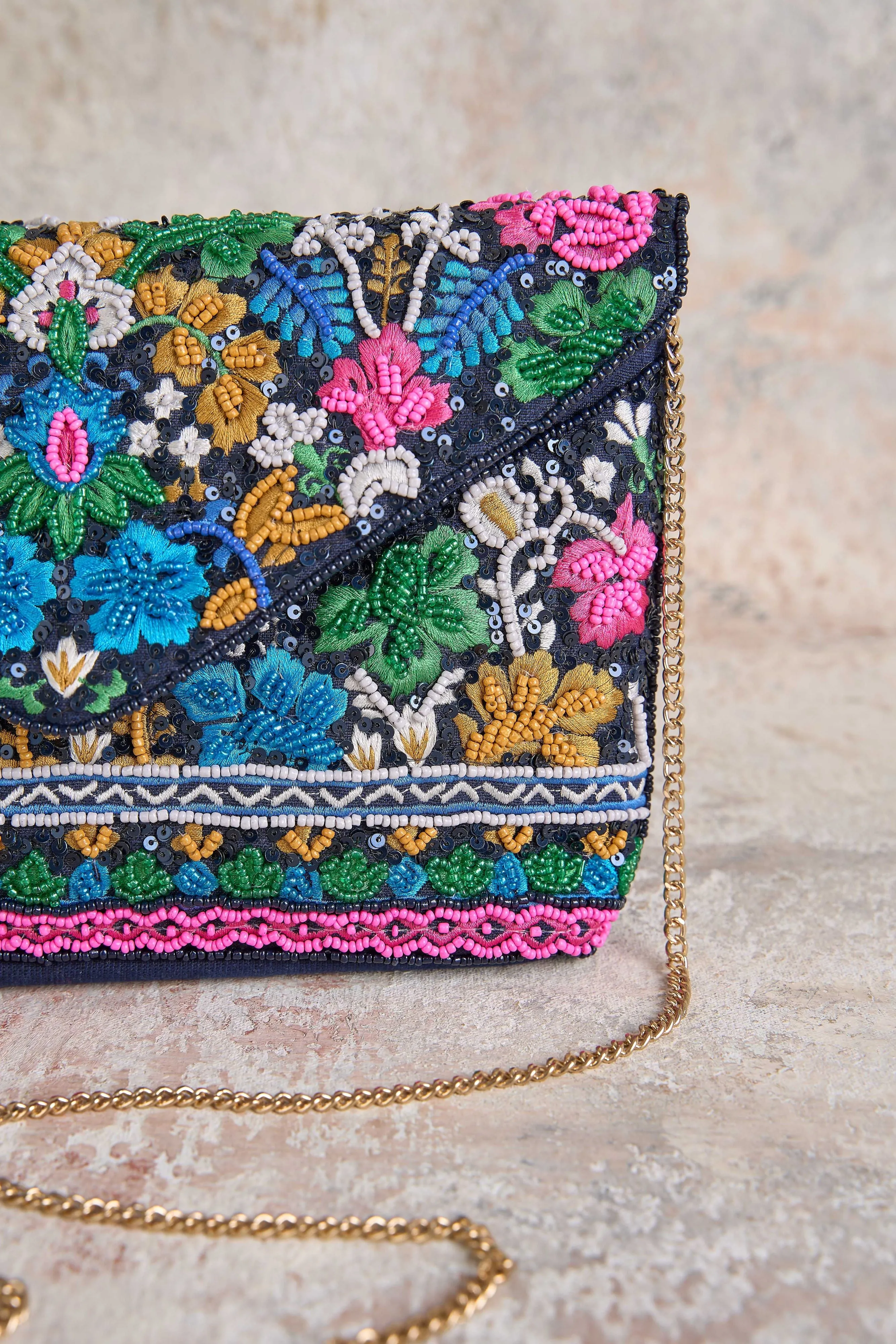 Tapestry Beaded Bag