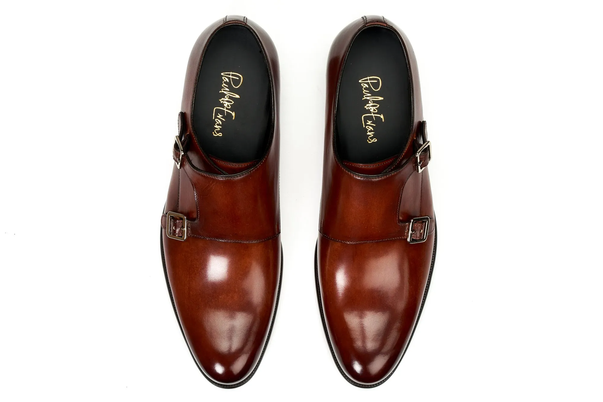 The Poitier Double Monk Strap - Havana Brown