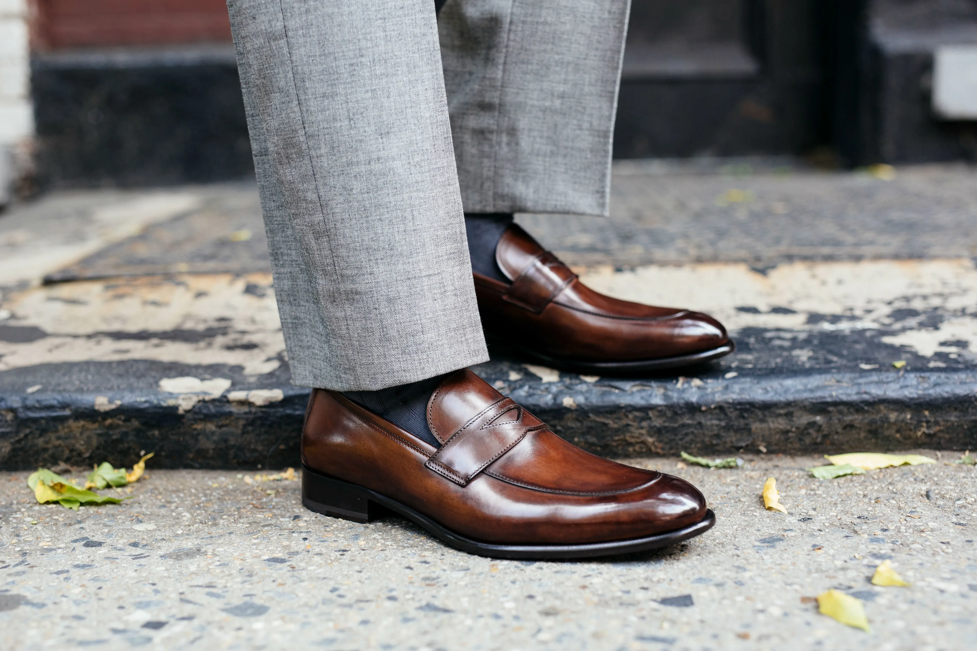 The Stewart Penny Loafer - Marrone