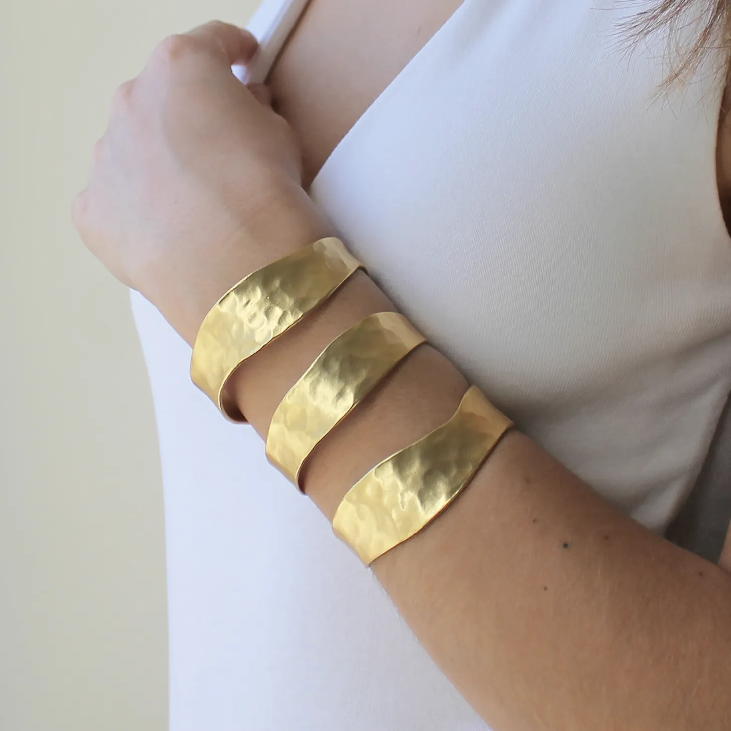 Three row Cuff Bracelet