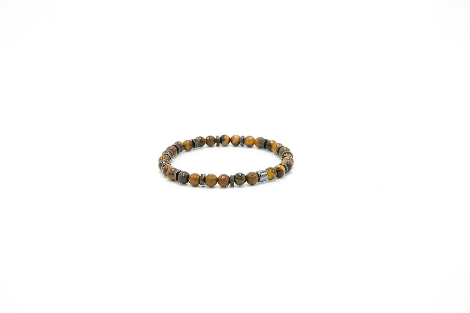 Tiger Eye Stone Elastic Bracelet 6mm Spiritual Insight Fathers Day Gift