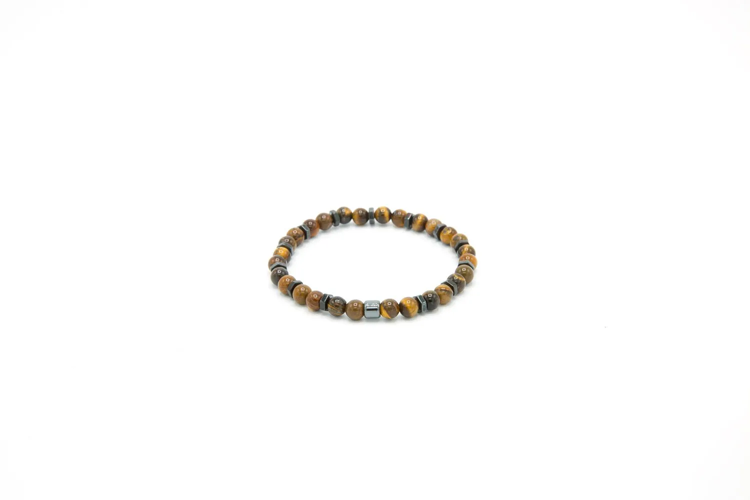 Tiger Eye Stone Elastic Bracelet 6mm Spiritual Insight Fathers Day Gift