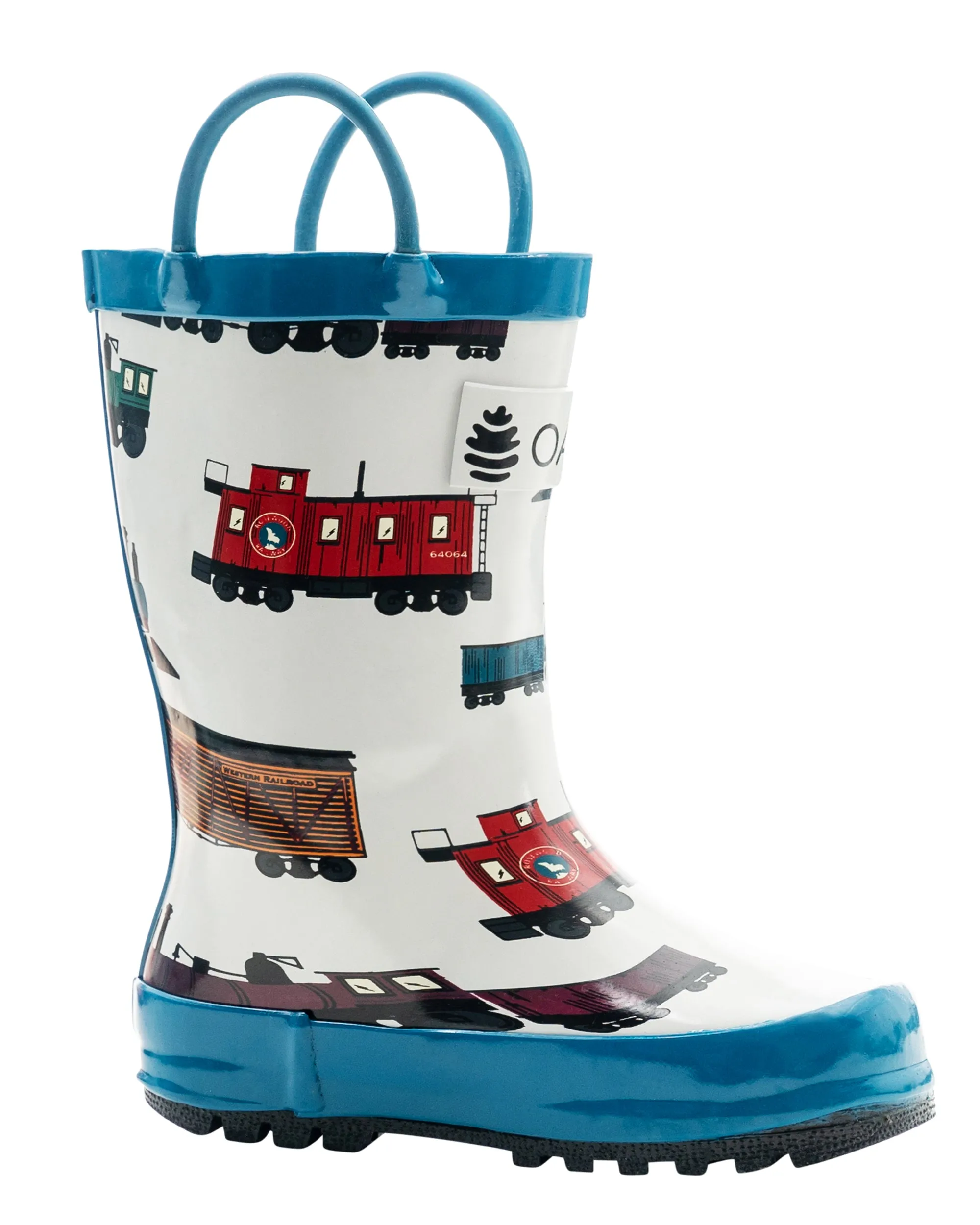 Tommy's Trains Loop Handle Rubber Rain Boots