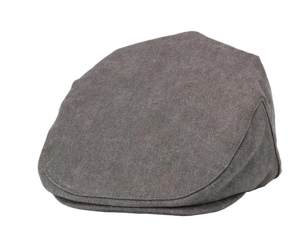 TRP0503 Troop London Accessories Canvas Old School Style Hat, Flat Cap, Shelby Newsboy Cap