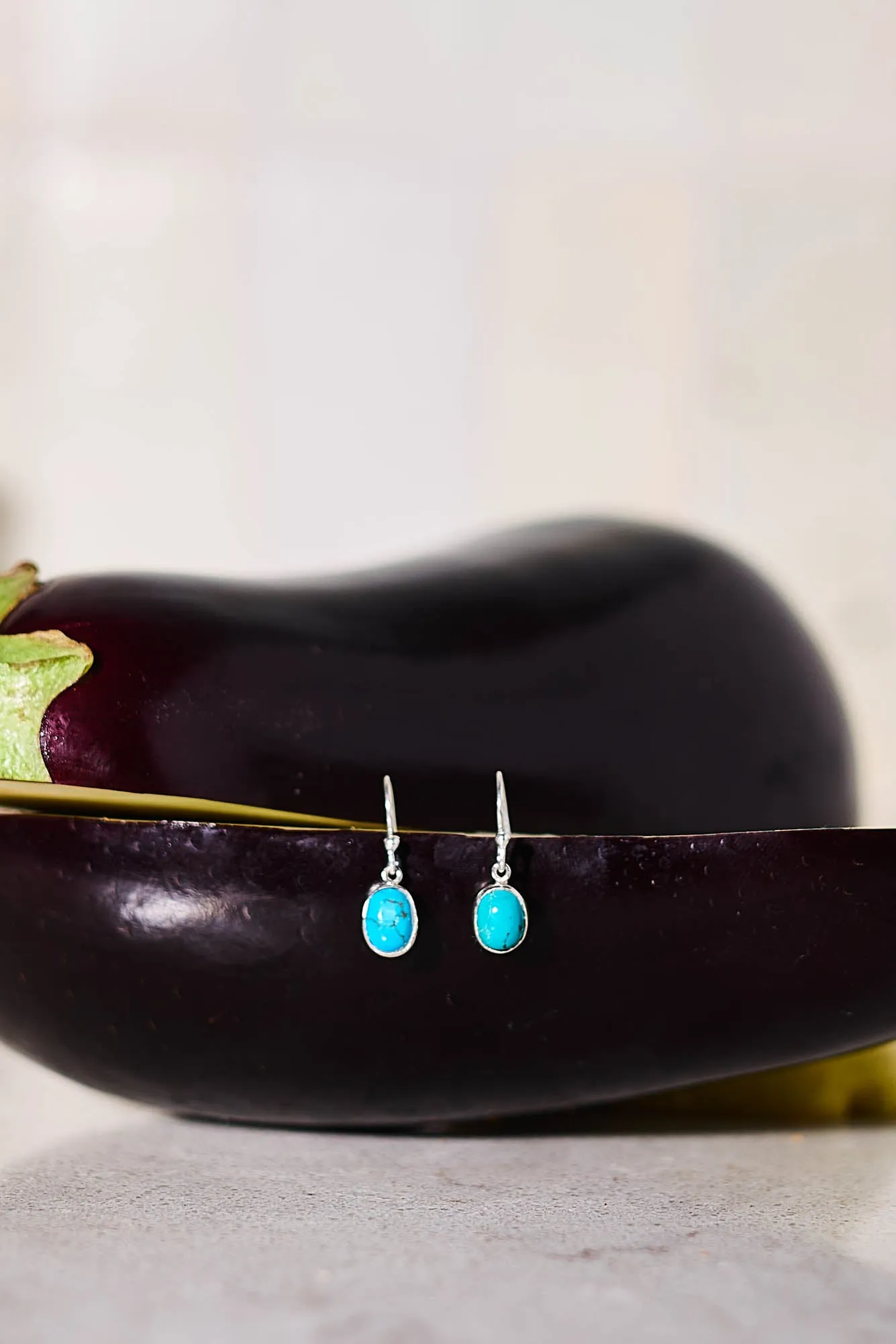 Turquoise Silver Drop Earrings