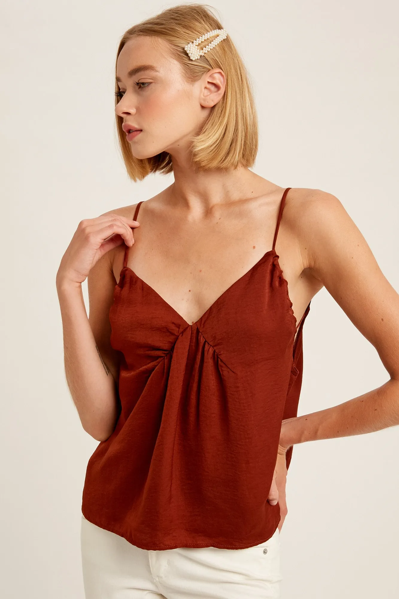 V-Neck Satin Camisole