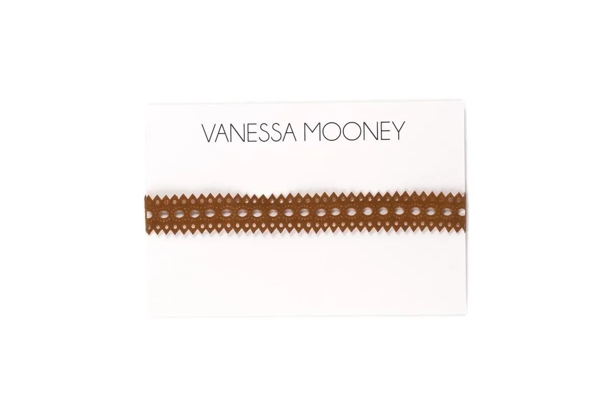 Vanessa Mooney Camel Suede Cut-Out Choker